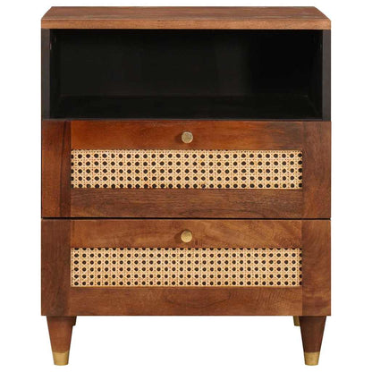 Comodini con cassetto 50 x 33 x 62 cm Legno di mango massello
