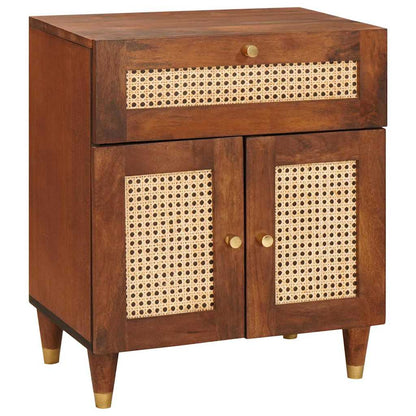Comodini con cassetto 50 x 33 x 60 cm Legno di mango massello