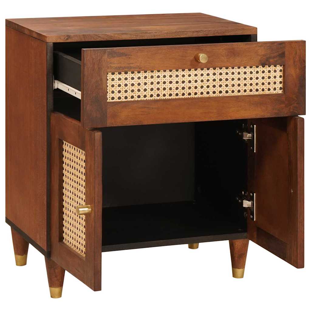 Comodini con cassetto 50 x 33 x 60 cm Legno di mango massello