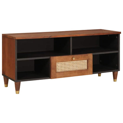 Mobile TV Marrone 100 x 33,5 x 46 cm Legno di mango massello