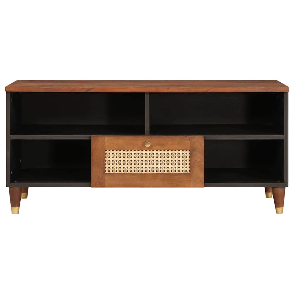 Mobile TV Marrone 100 x 33,5 x 46 cm Legno di mango massello