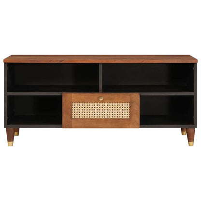 Mobile TV Marrone 100 x 33,5 x 46 cm Legno di mango massello