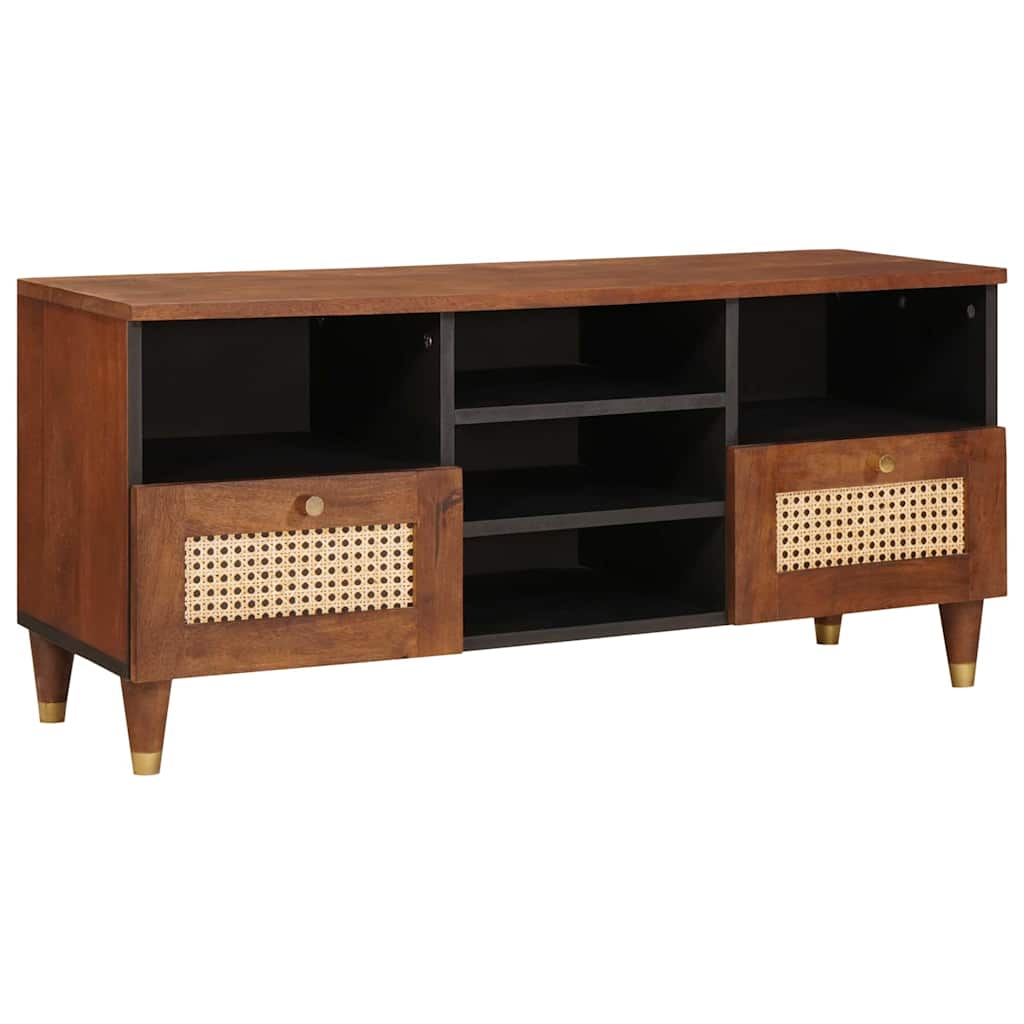 Mobile TV Marrone 100 x 33,5 x 46 cm Legno di mango massello