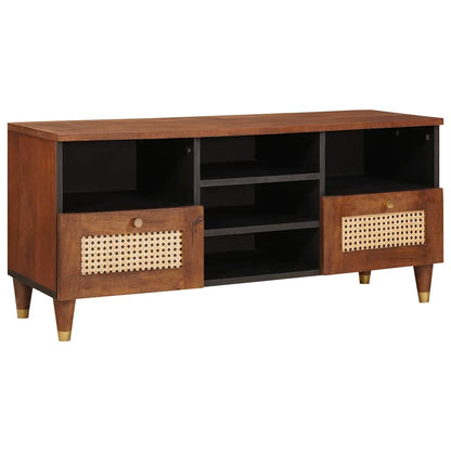 Mobile TV Marrone 100 x 33,5 x 46 cm Legno di mango massello