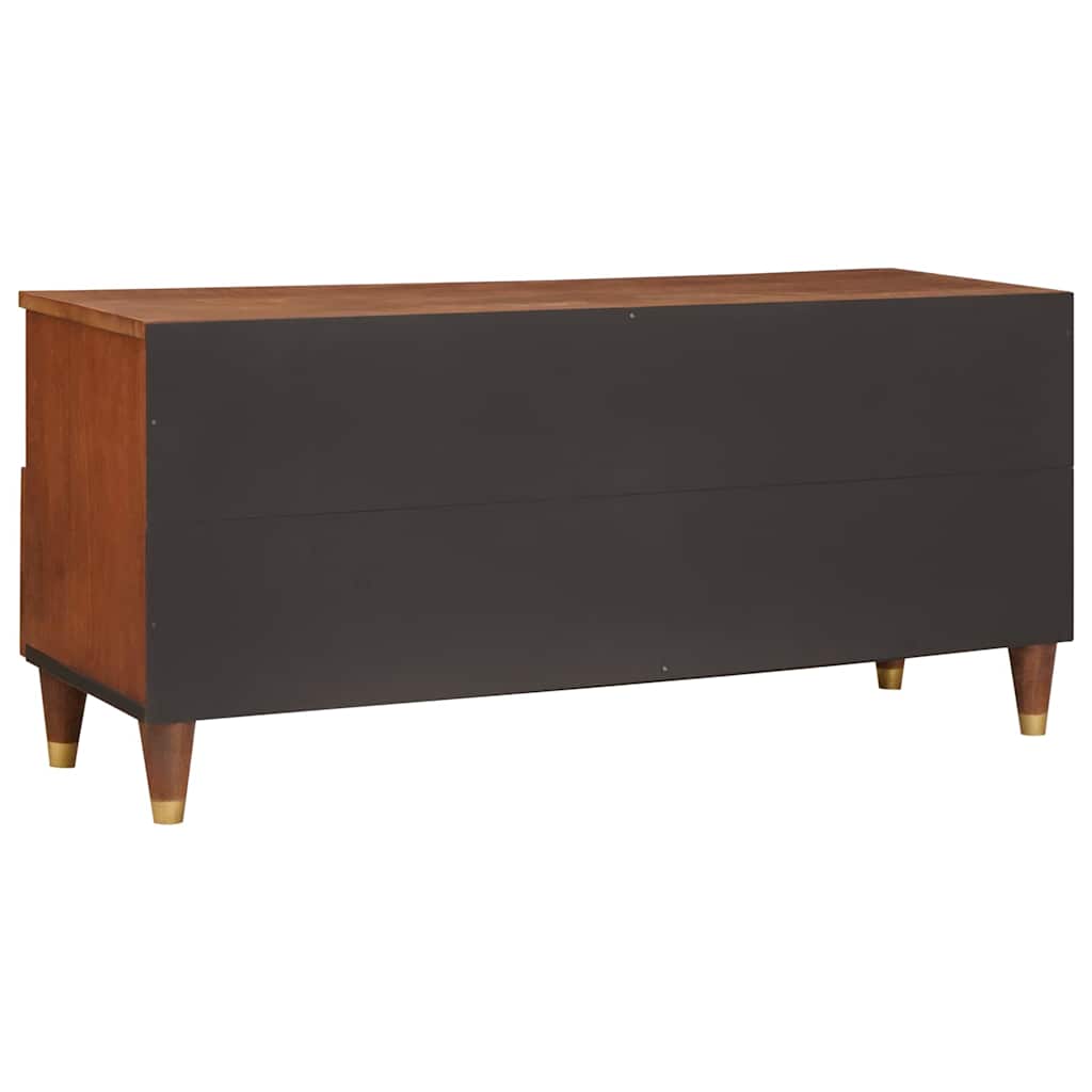 Mobile TV Marrone 100 x 33,5 x 46 cm Legno di mango massello