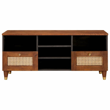 Mobile TV Marrone 100 x 33,5 x 46 cm Legno di mango massello