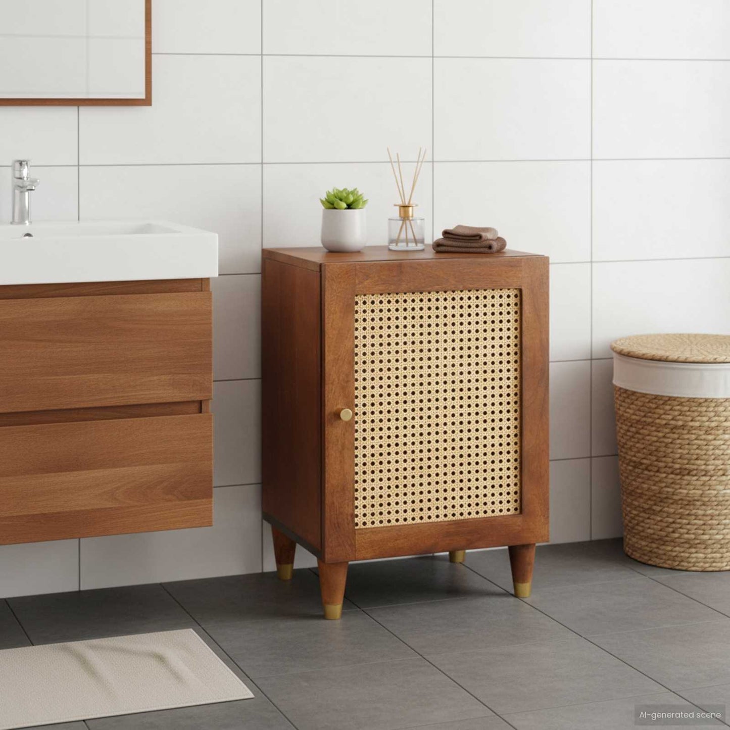 Mobile da Bagno Marrone 38 x 33,5 x 58 cm Legno multistrato