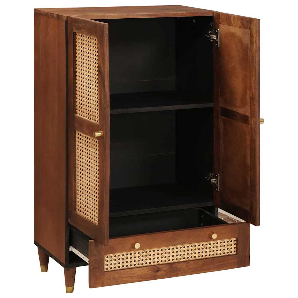 Mobile Alto Marrone 60 x 33,5 x 100 cm Legno di mango massello