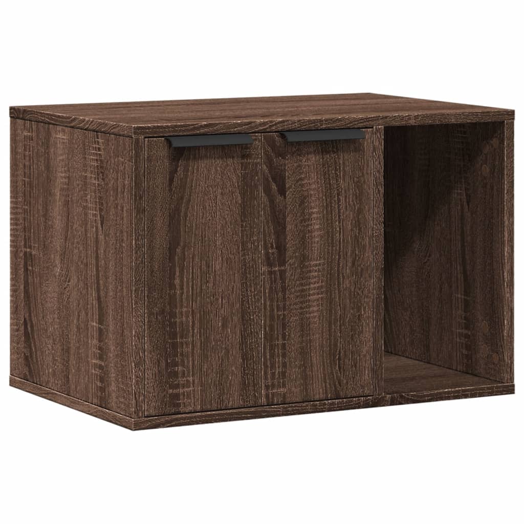 Recinto Lettiera Gatti Rovere Marrone 60x40x40 cm in Truciolato