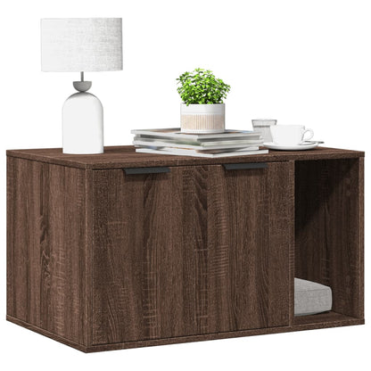 Recinto Lettiera Gatti Rovere Marrone 80x50x45 cm in Truciolato