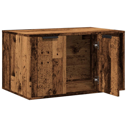 Recinto Lettiera Gatti Legno Vecchio 80x50x45 cm in Truciolato