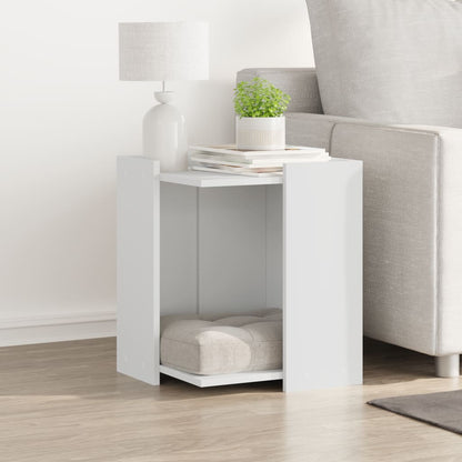 Recinto per Lettiera per Gatti Bianco 80x50x45 cm in Truciolato