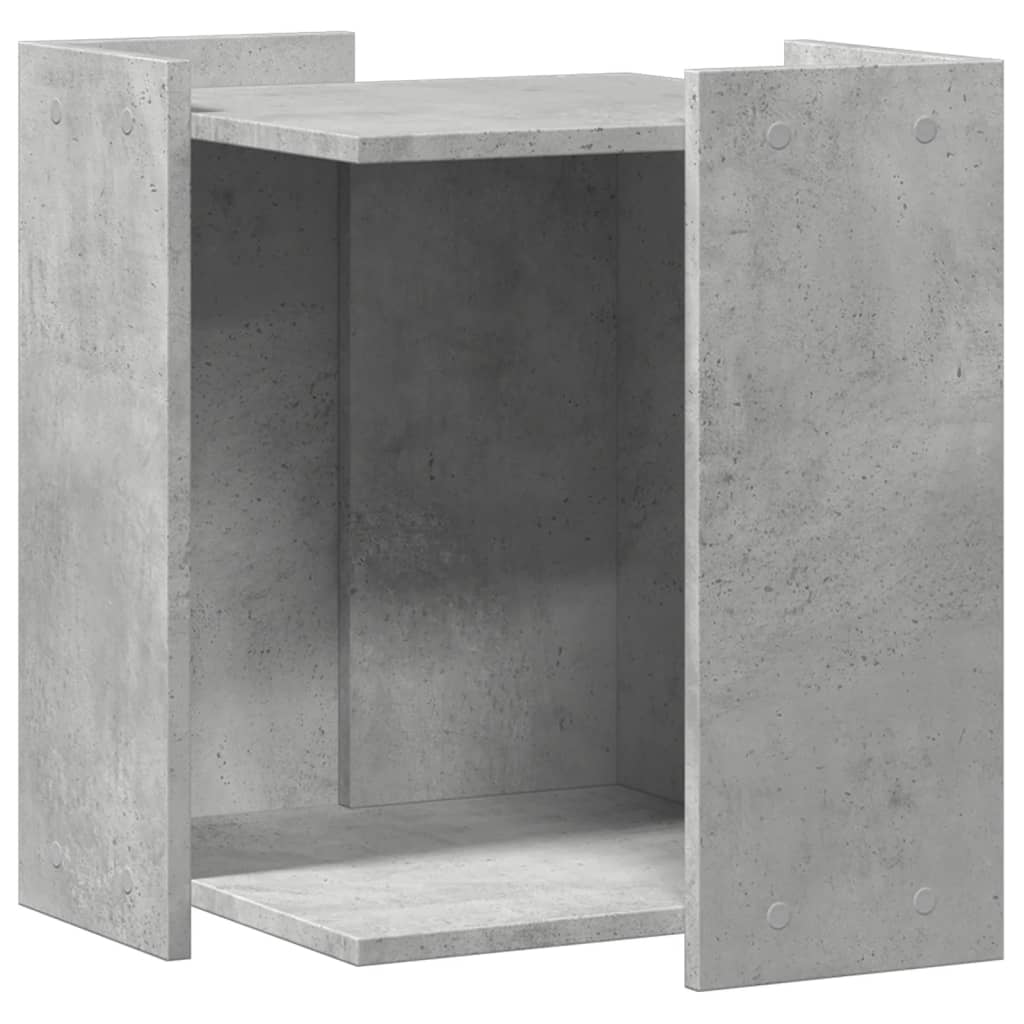 Recinto Lettiera Gatti Grigio Cemento 60x40x40 cm in Truciolato