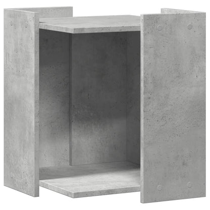 Recinto Lettiera Gatti Grigio Cemento 60x40x40 cm in Truciolato