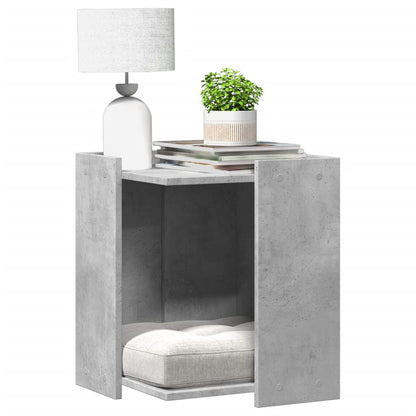Recinto Lettiera Gatti Grigio Cemento 60x40x40 cm in Truciolato