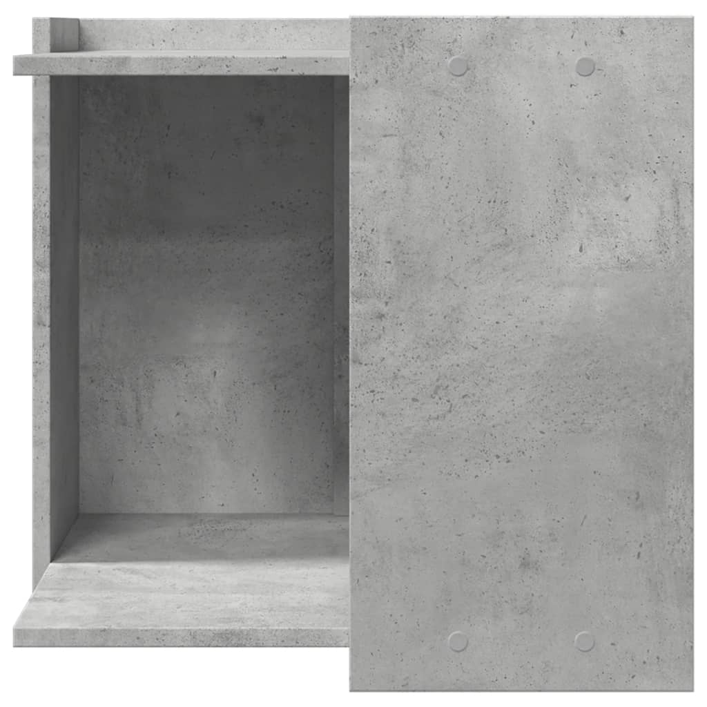Recinto Lettiera Gatti Grigio Cemento 53x53x51 cm in Truciolato