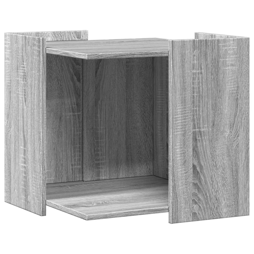 Recinto Lettiera Gatti Grigio Sonoma 53x53x51 cm in Truciolato
