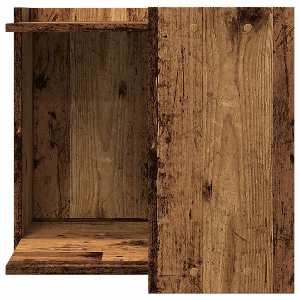 Recinto Lettiera Gatti Legno Vecchio 53x53x51 cm in Truciolato