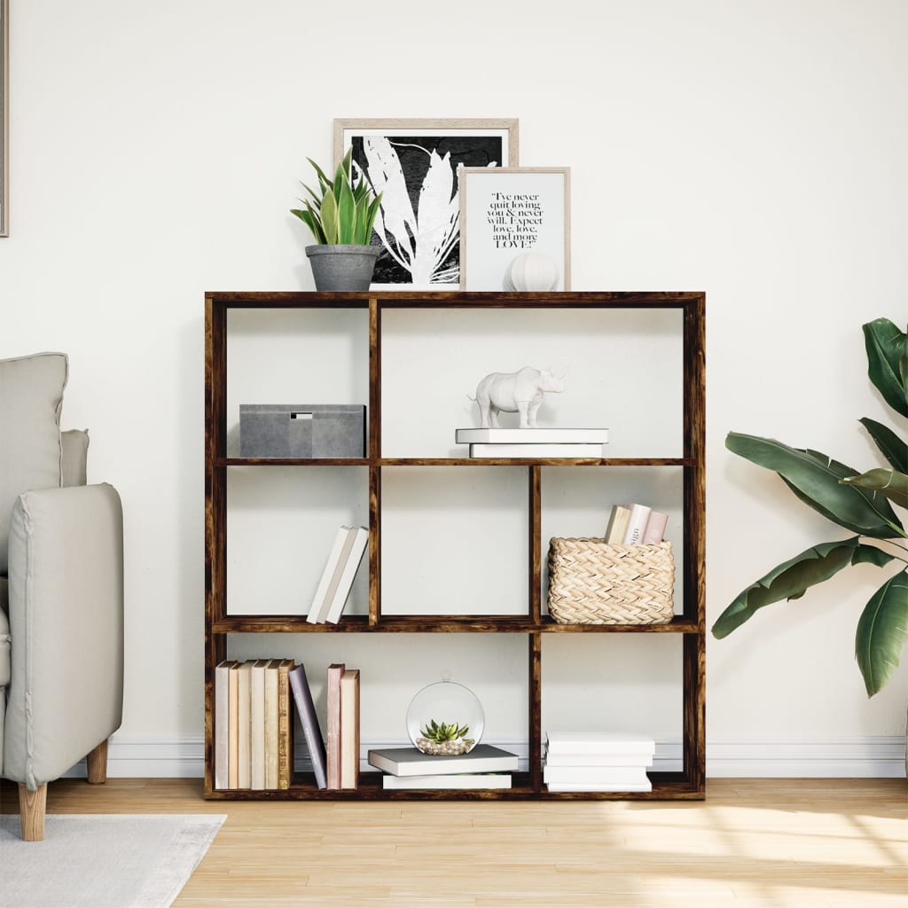 Libreria Divisorio Rovere Fumo 102x29x103,5 cm in Truciolato