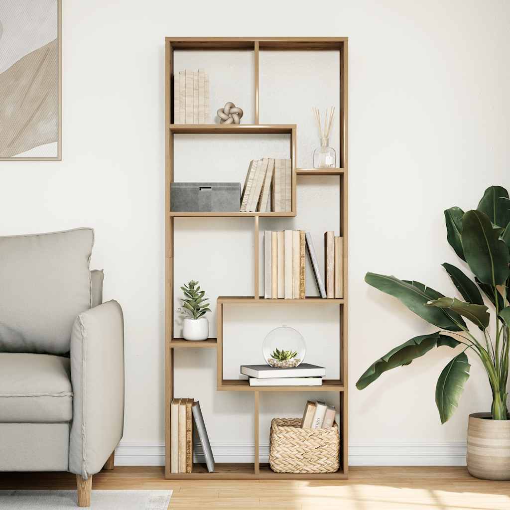Libreria Divisorio Rovere Artigianale 67x25x161,5 cm Truciolato