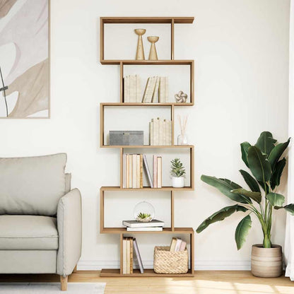 Libreria 6 Ripiani Rovere Artigianale 70x24x193 cm Truciolato
