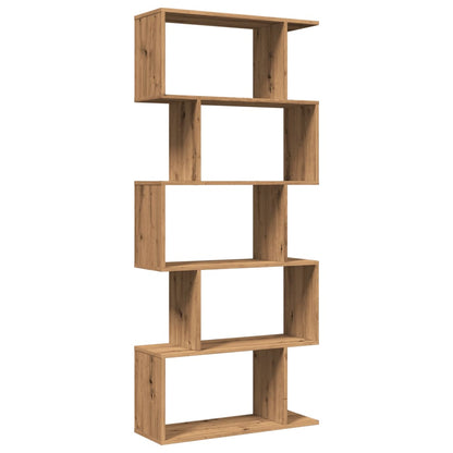 Libreria 5 Ripiani Rovere Artigianale 70x24x161 cm Truciolato