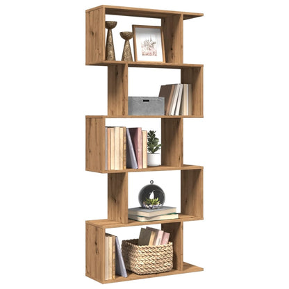 Libreria 5 Ripiani Rovere Artigianale 70x24x161 cm Truciolato