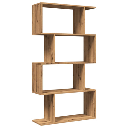 Libreria 4 Ripiani Rovere Artigianale 70x24x129 cm Truciolato