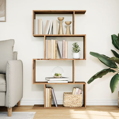 Libreria 4 Ripiani Rovere Artigianale 70x24x129 cm Truciolato