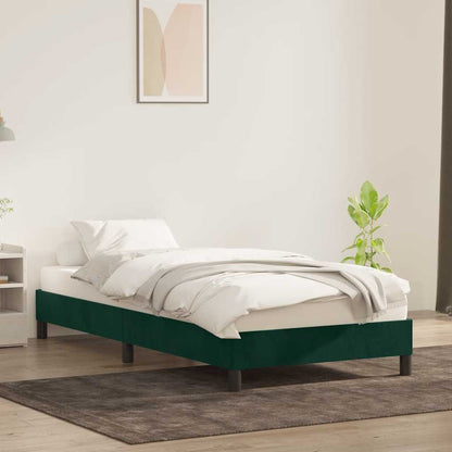 Giroletto senza Materasso Verde Scuro 80x210 cm in Velluto
