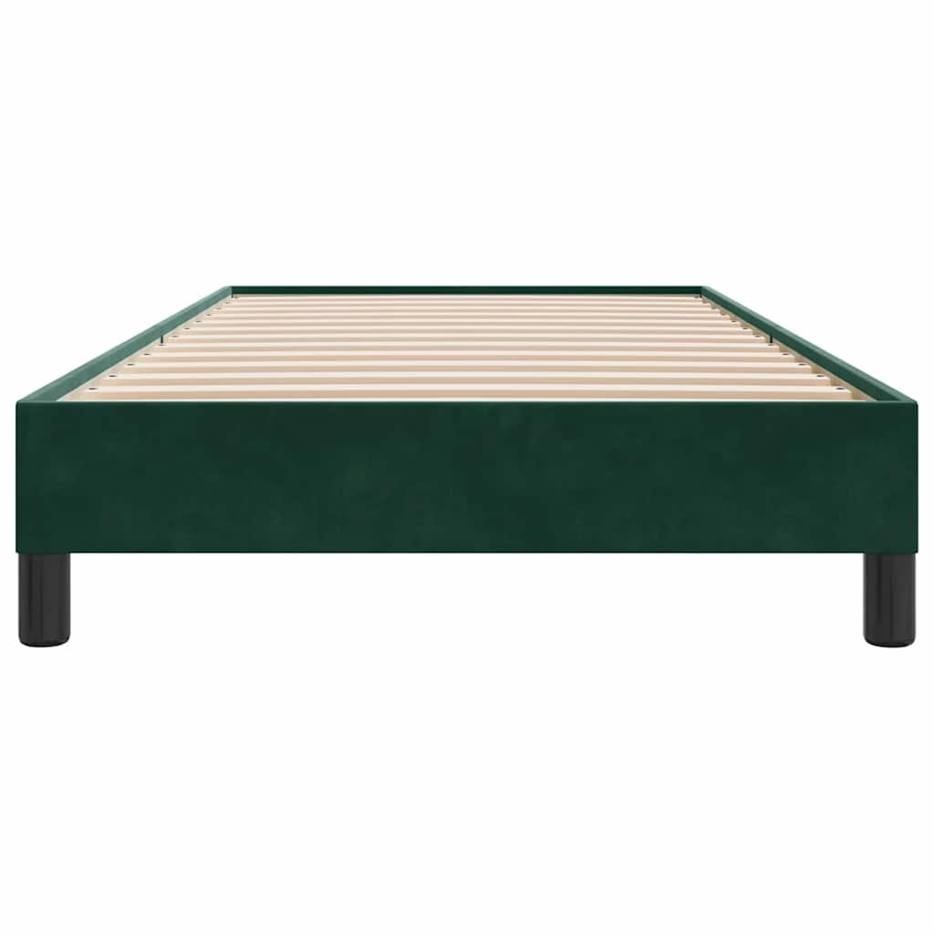 Giroletto senza Materasso Verde Scuro 90x210 cm in Velluto