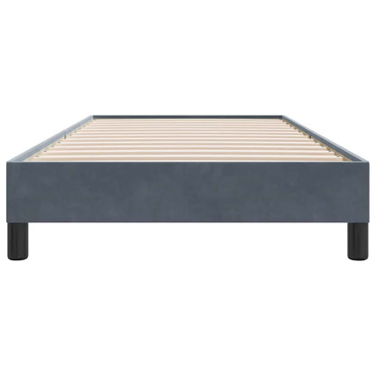 Giroletto senza Materasso Grigio Scuro 100x210 cm Velluto