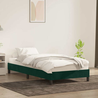 Giroletto senza Materasso Verde Scuro 100x210 cm in Velluto