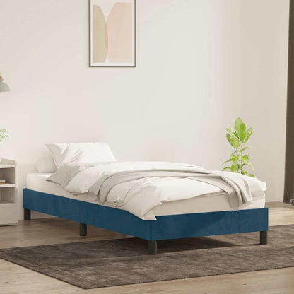 Giroletto senza Materasso Blu Scuro 100x210 cm in Velluto