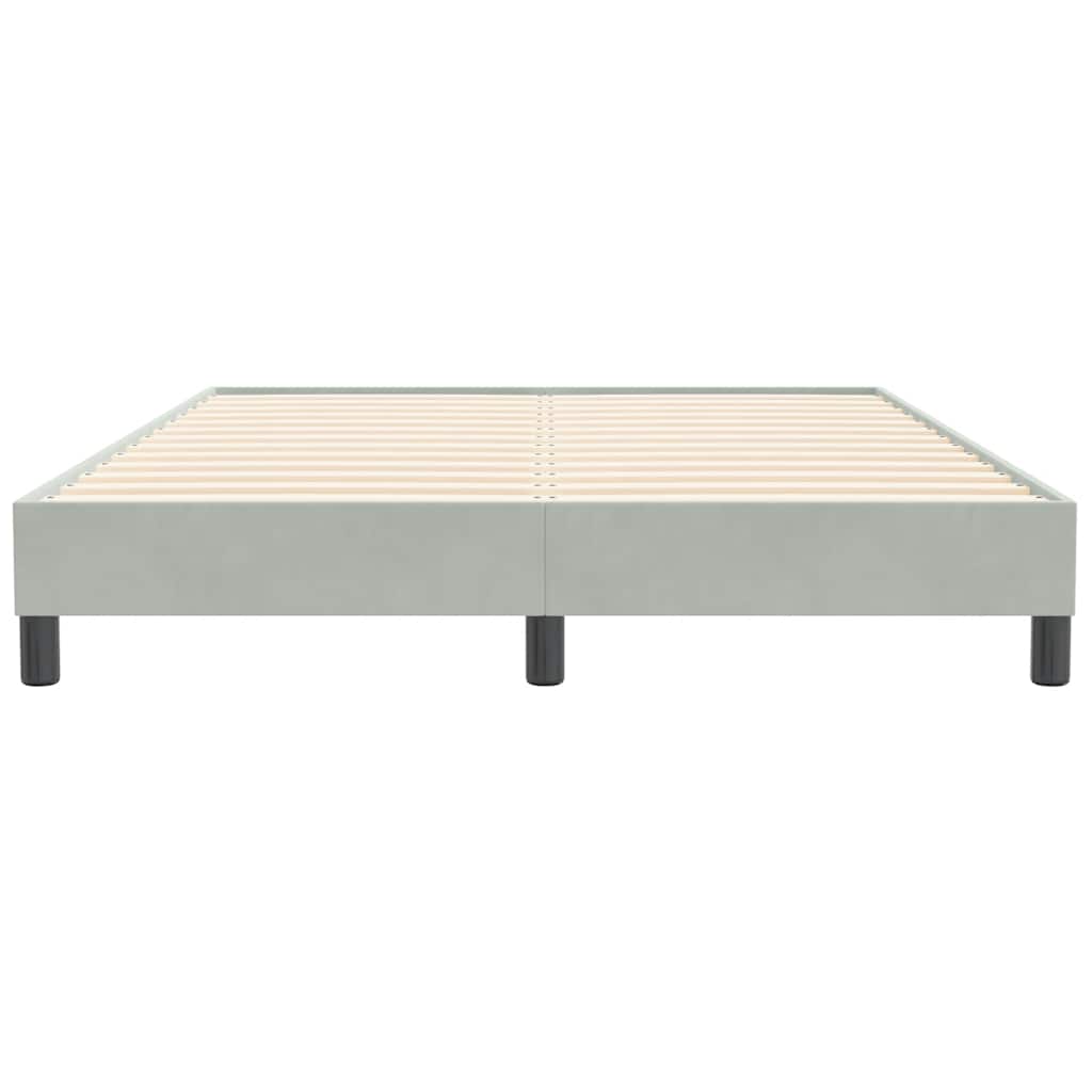 Giroletto senza Materasso Grigio Chiaro 160x210 cm Velluto