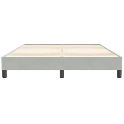Giroletto senza Materasso Grigio Chiaro 160x210 cm Velluto