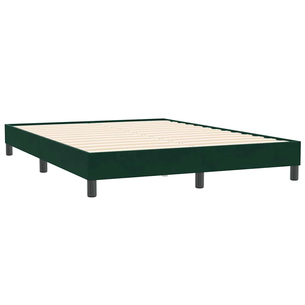 Giroletto senza Materasso Verde Scuro 160x210 cm in Velluto