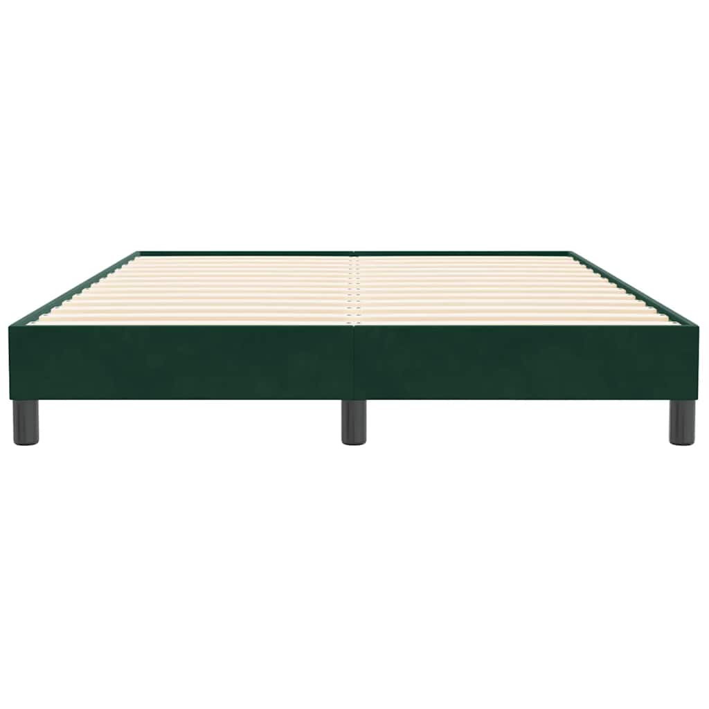 Giroletto senza Materasso Verde Scuro 160x210 cm in Velluto