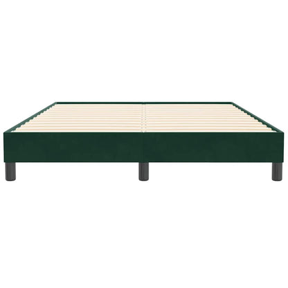 Giroletto senza Materasso Verde Scuro 160x210 cm in Velluto