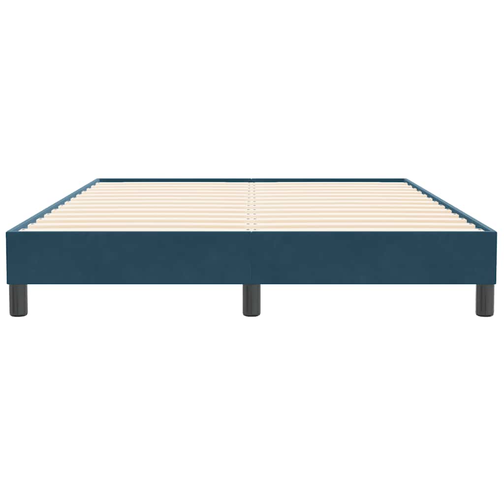 Giroletto senza Materasso Blu Scuro 160x210 cm in Velluto