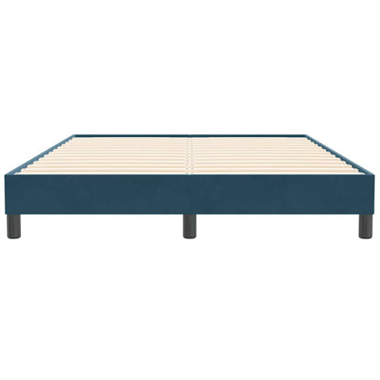 Giroletto senza Materasso Blu Scuro 160x210 cm in Velluto
