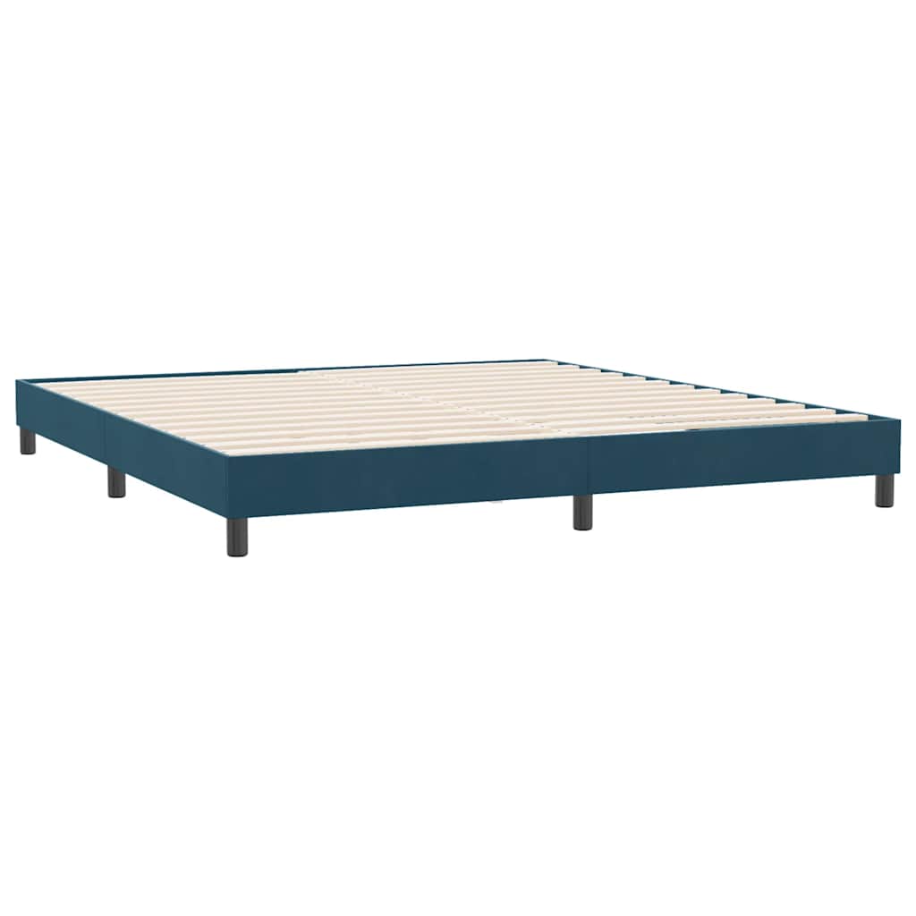 Giroletto senza Materasso Blu Scuro 180x210 cm in Velluto