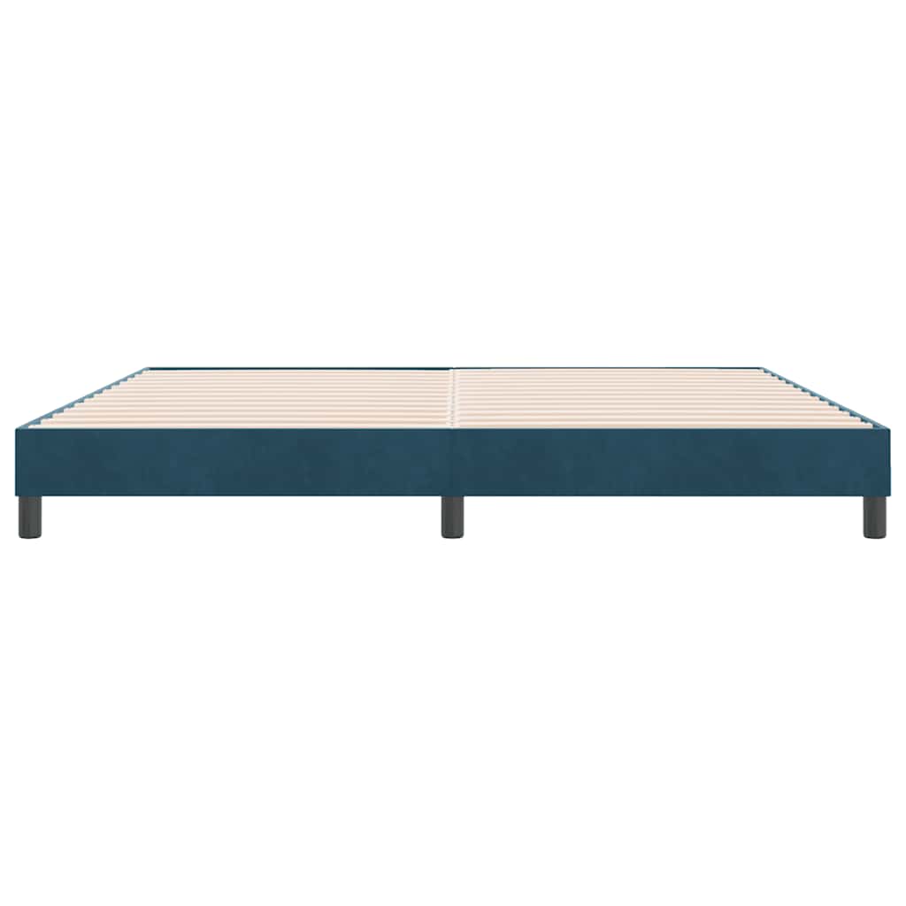 Giroletto senza Materasso Blu Scuro 180x210 cm in Velluto