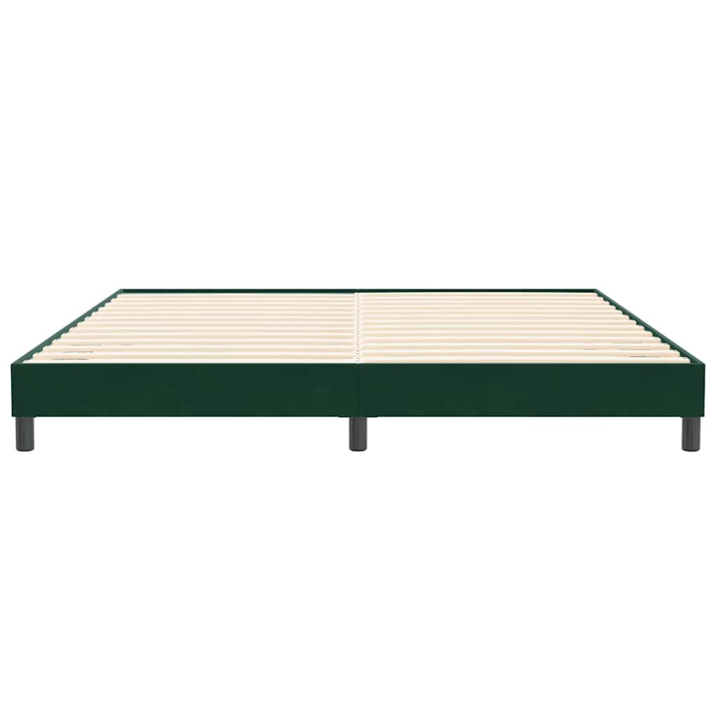 Giroletto senza Materasso Verde Scuro 200x210 cm in Velluto