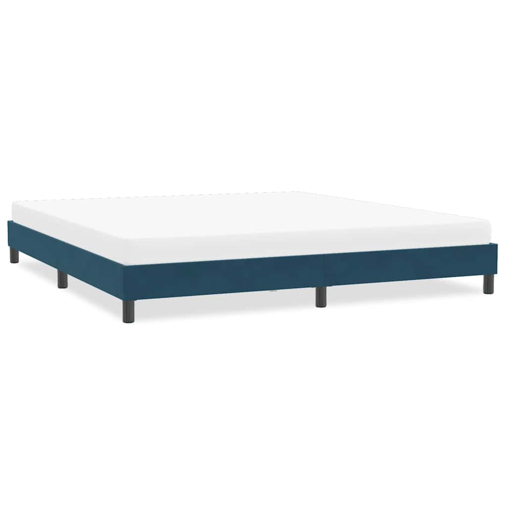 Giroletto senza Materasso Blu Scuro 200x210 cm in Velluto