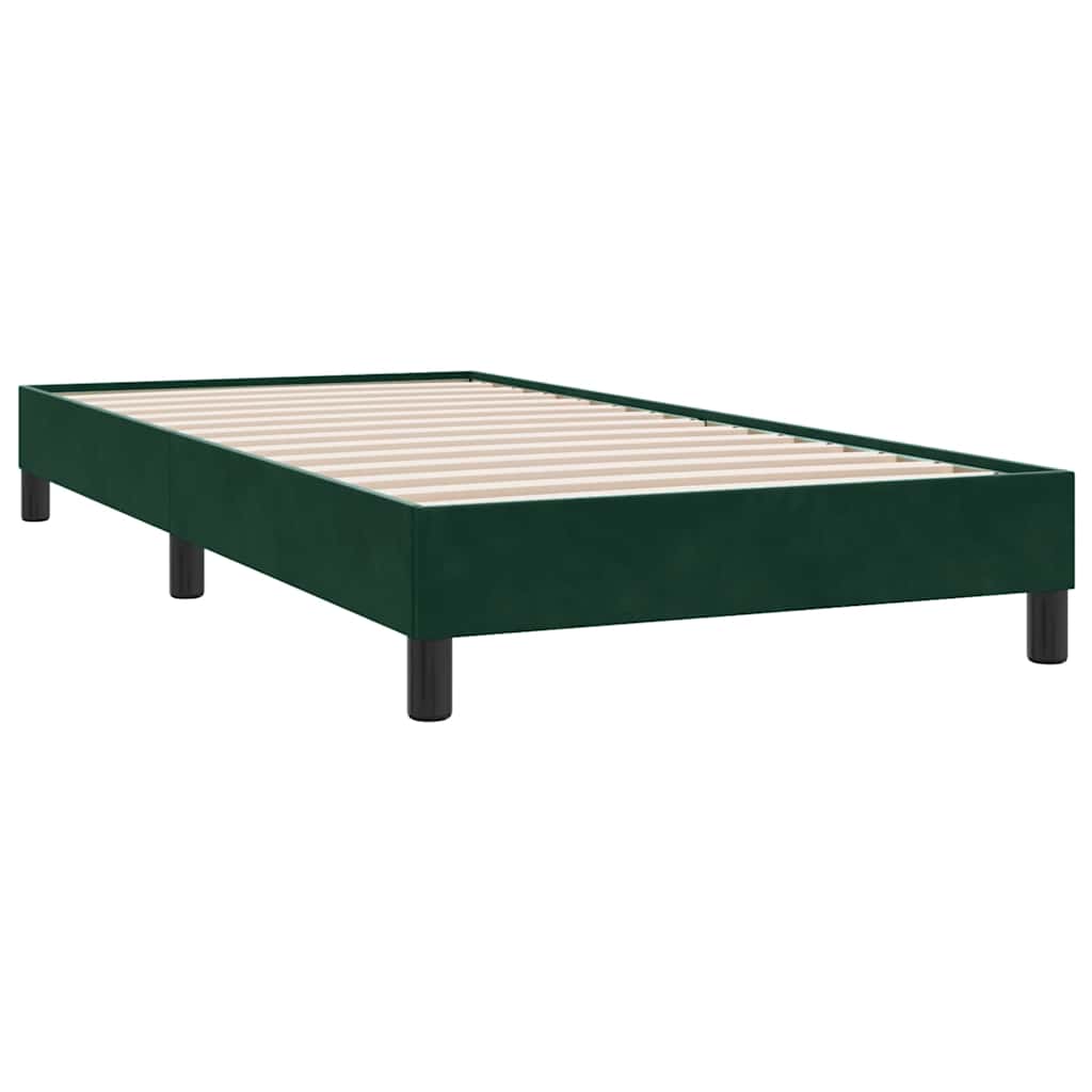 Giroletto senza Materasso Verde Scuro 80x220 cm in Velluto