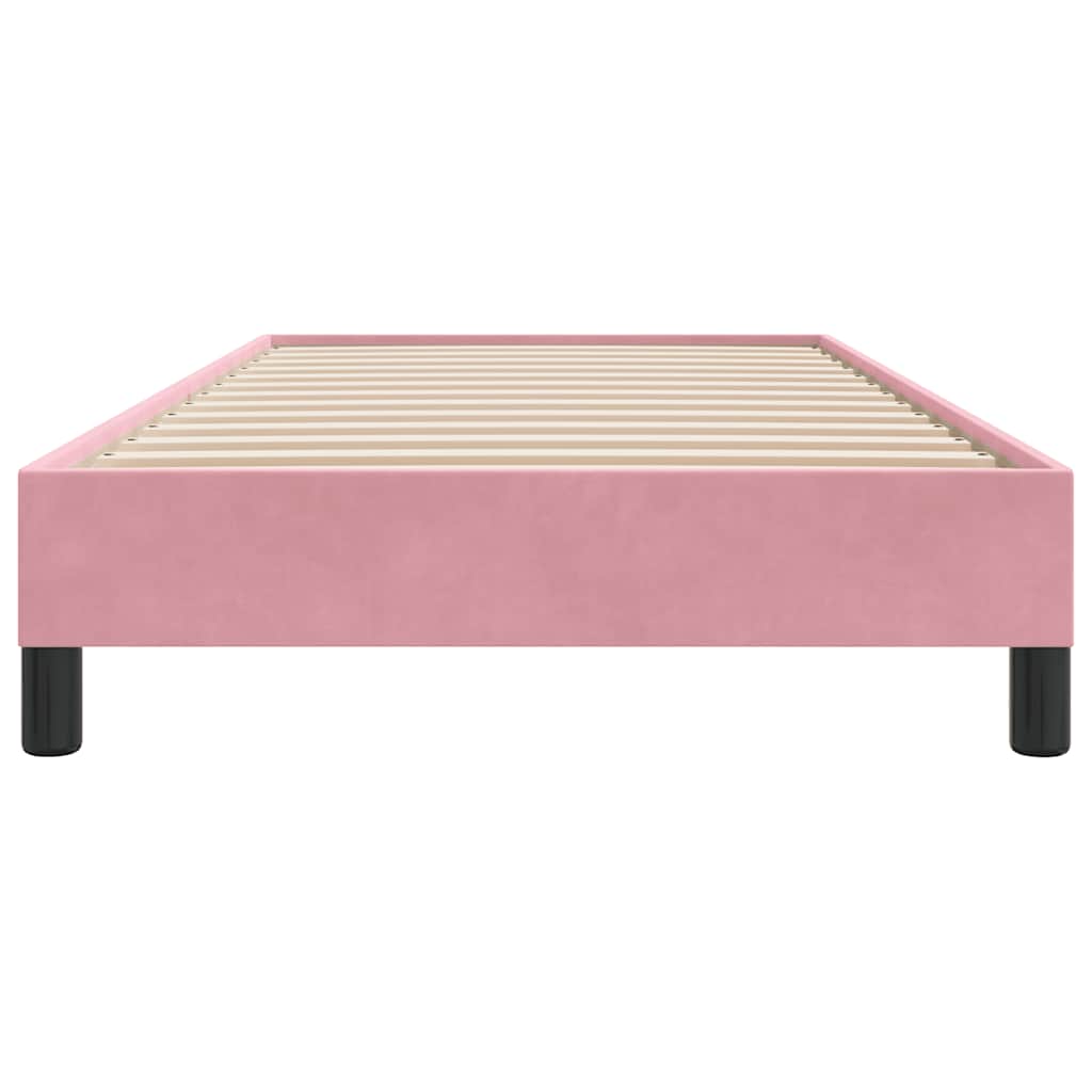 Giroletto senza Materasso Rosa 80x220 cm Velluto