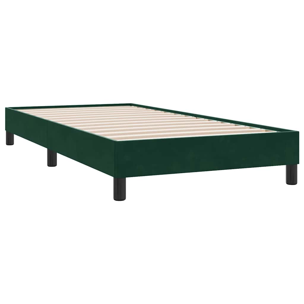 Giroletto senza Materasso Verde Scuro 90x220 cm in Velluto