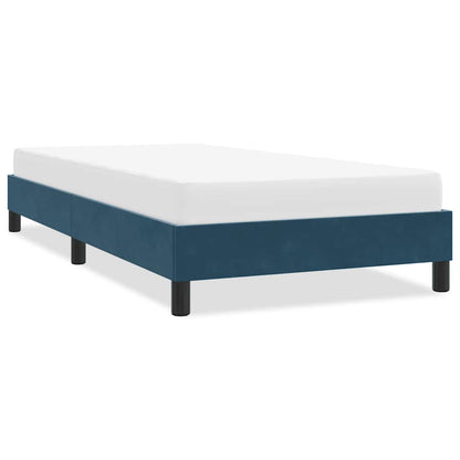 Giroletto senza Materasso Blu Scuro 90x220 cm in Velluto