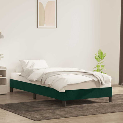 Giroletto senza Materasso Verde Scuro 100x220 cm in Velluto